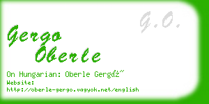 gergo oberle business card